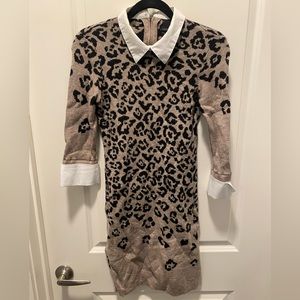 Cynthia Rowley leopard sweater dress